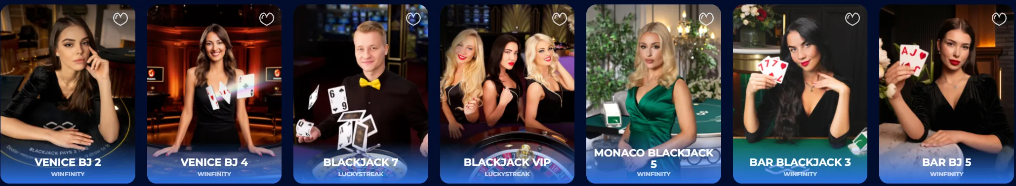 RoyalSpinia Live Casino blackjack tafels zoals Venice BJ en Monaco Blackjack
